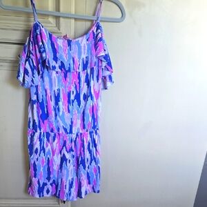 Lilly Pulitzer Pink and Blue Short Romper